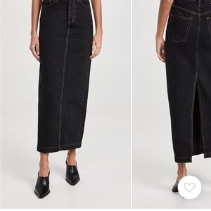 Wardrobe nyc Black Maxi Denim Skirt nwt!!